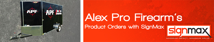 Custom Signage for Alex Pro Firearms