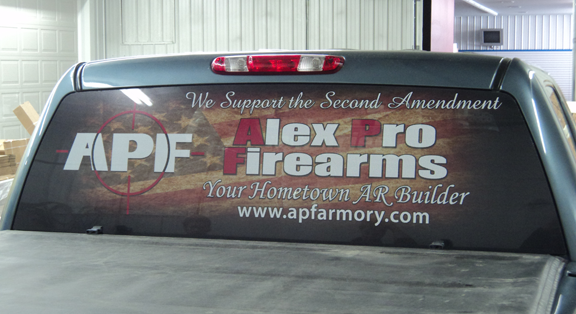 Custom Window Perf Design, Printing, and Installation from Signmax