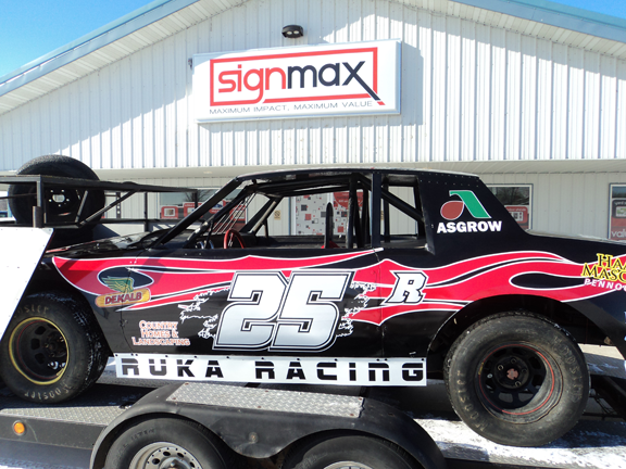 Custom Race Car Graphics from Signmax in Alexandria, MN 