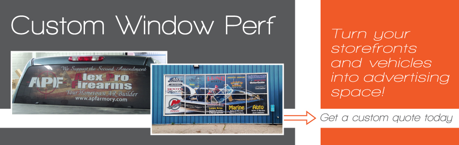 Custom Window Perf - Alexandria, MN Signmax