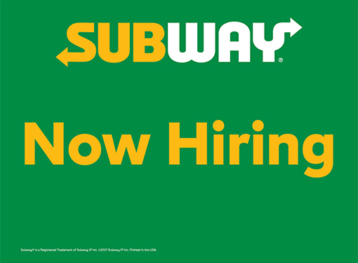 Subway Now Hiring 01 Picket Sign