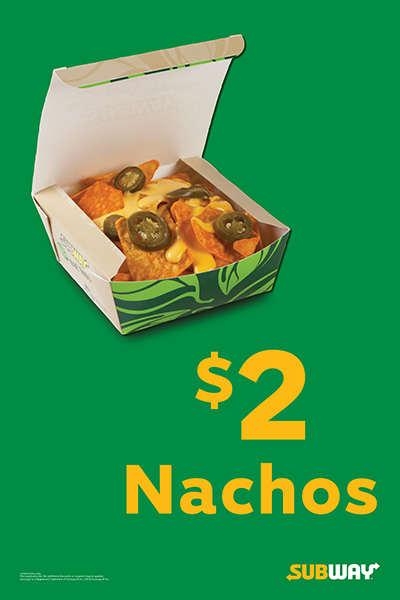 $2 Nachos Window Cling