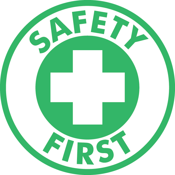 Sticker: Safety First: Green (2in x 2in)