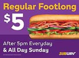 $5 Footlong 01 Picket Sign