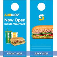 Open Inside Walmart 01 Double-Sided Door Hanger