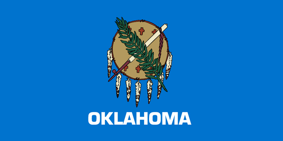 Sticker: State Flag - Oklahoma (1.5in x 3in)