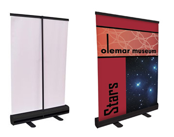 Retractable Table Top Display with 36x24 Banner