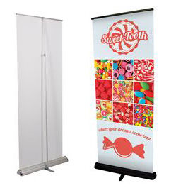 Telescoping Retractable Banner Display with 79x31 Banner