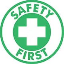 Sticker: Safety First: Green (2in x 2in)