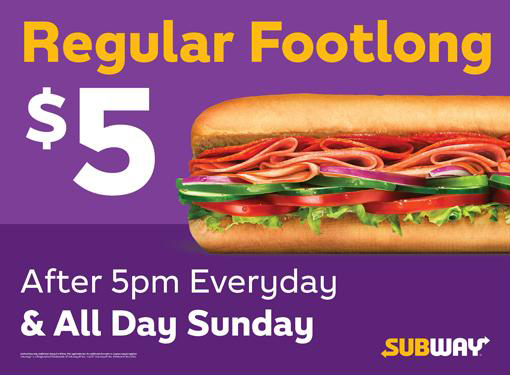 $5 Footlong 01 Picket Sign