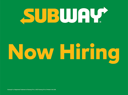 Subway Now Hiring 01 Panel Insert