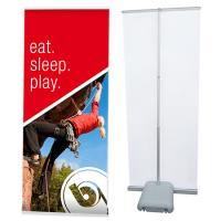 Outdoor Banner Retractor with 78" x 31" Banner